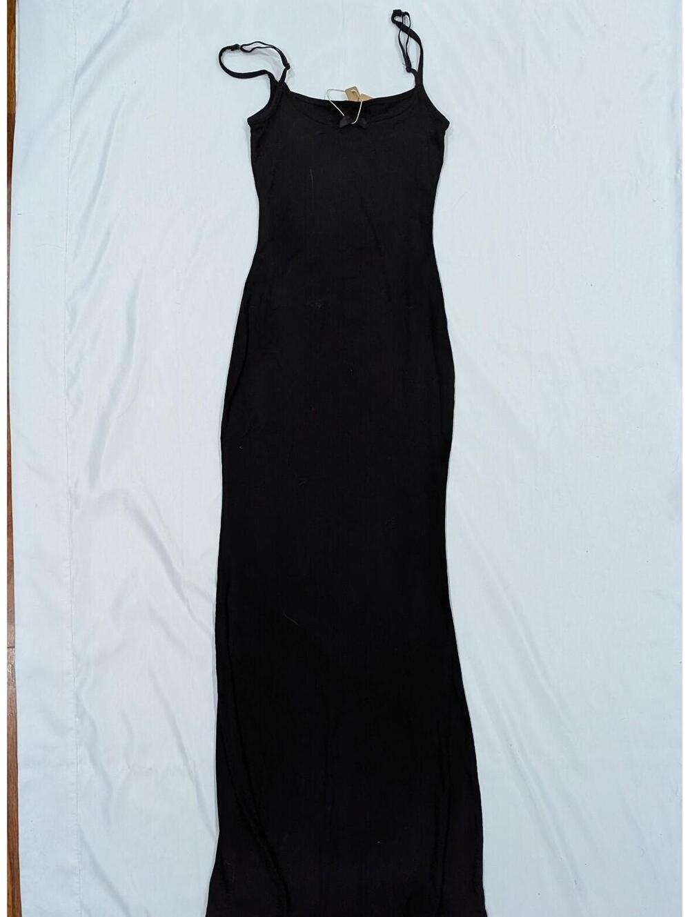 SKIMS Soft Lounge Slip Long Maxi Dress Onyx NWT Women’s S - Picture 2 of 6